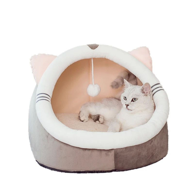 New model Pet products 2021 furret plush keep warm in autumn and winter Removable pet bed keeps warm in autumn and winter