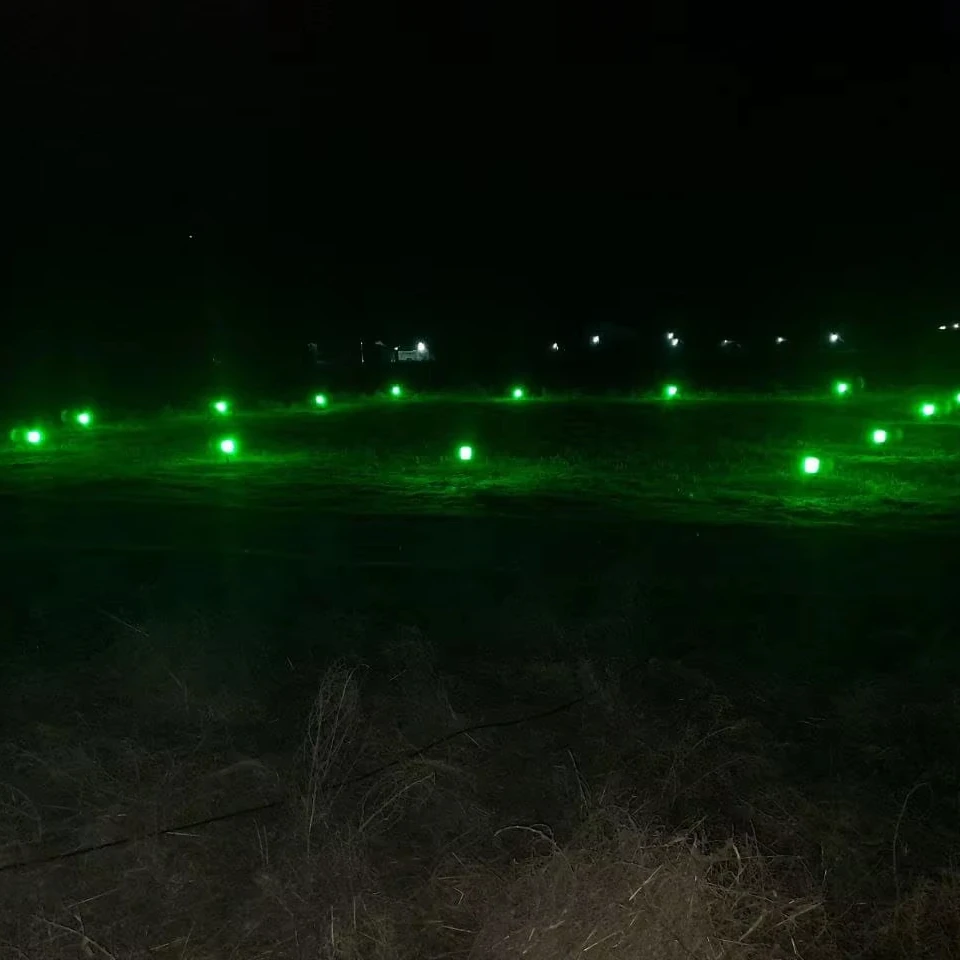 LED Heliport Lights Raised Green Steady-burning Omnidirectional ICAO Touchdown and Lift-off Area Perimeter Lighting
