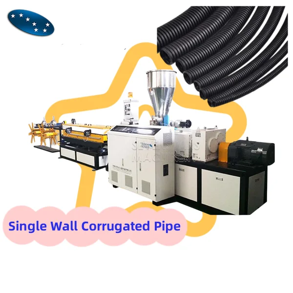 Seveenstars High Quality PVC PP PE Corrugated Pipe Making Machine Electrical Conduit Pipe Machine