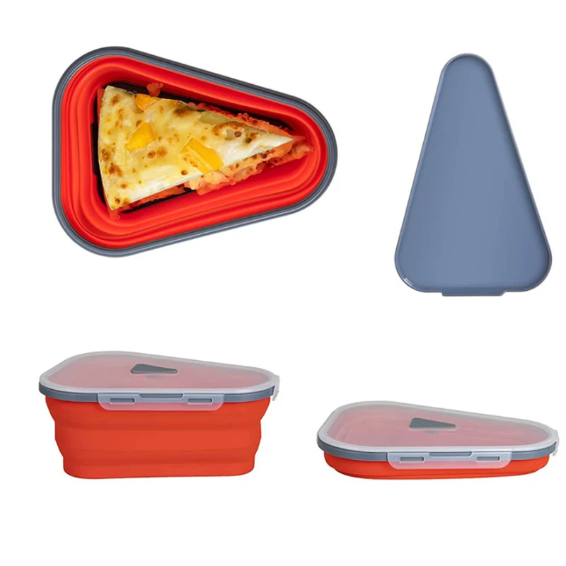 Reusable Pizza Storage Container Collapsible Silicone Pizza Container Pizza Storage Container