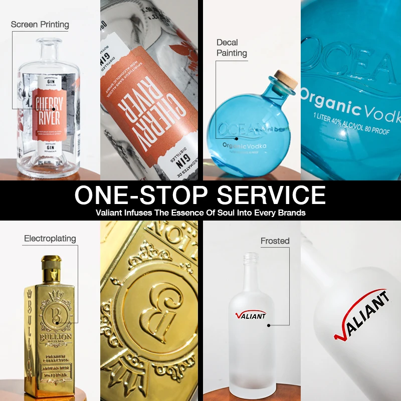 Glass bottle import trade Baseball bat shaped glass bottle thick bottom Gin and brandy Champagne