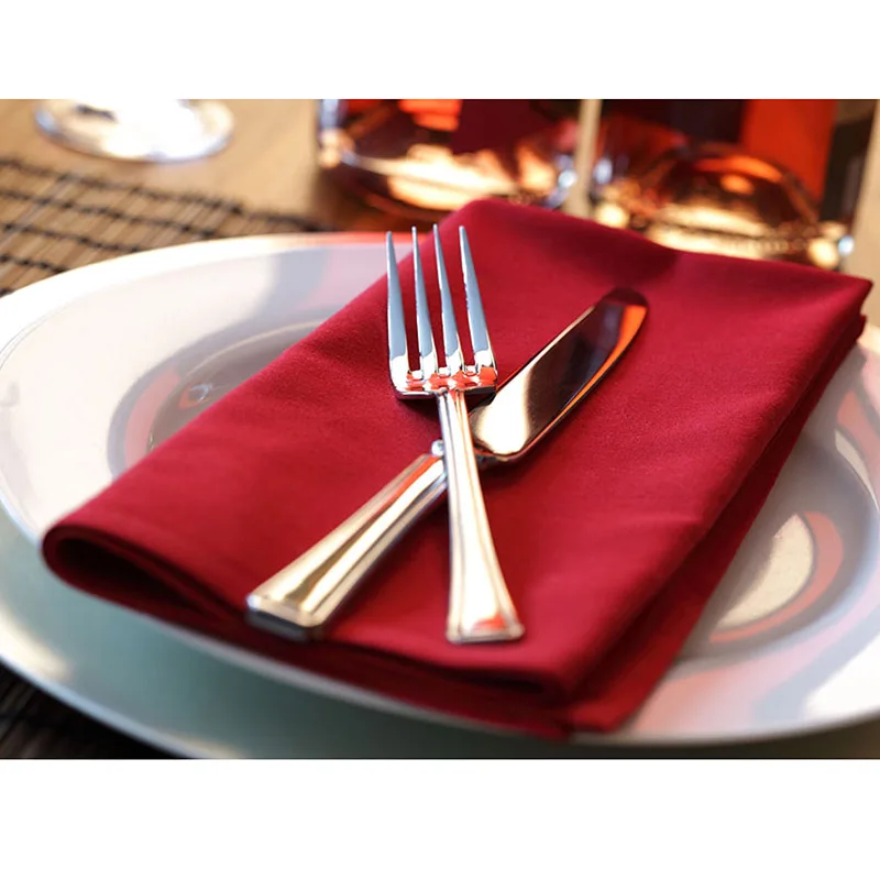 
Vlovelife Cheap 30*30cm Napkin Cloth Table Cloths Solid Washable Dinner Napkins for Weddings Holiday Party 