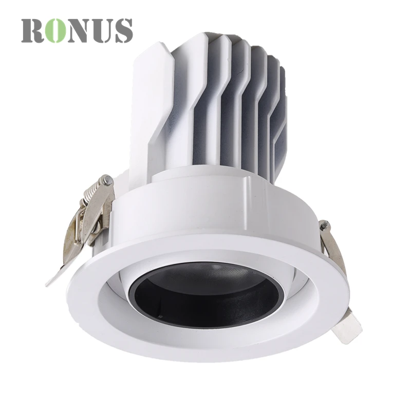 15W Rotatable Recessed Dimmable Hotel Spot Down Light 18W Spotlight COB Adjustable LED Downlight