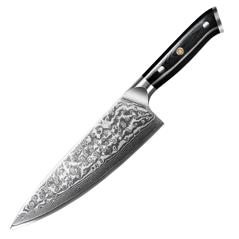Damascus Chef Knife 8Inches 10Cr15mov Steel 67Layers Kitchen Knife With Ergonomic Handle