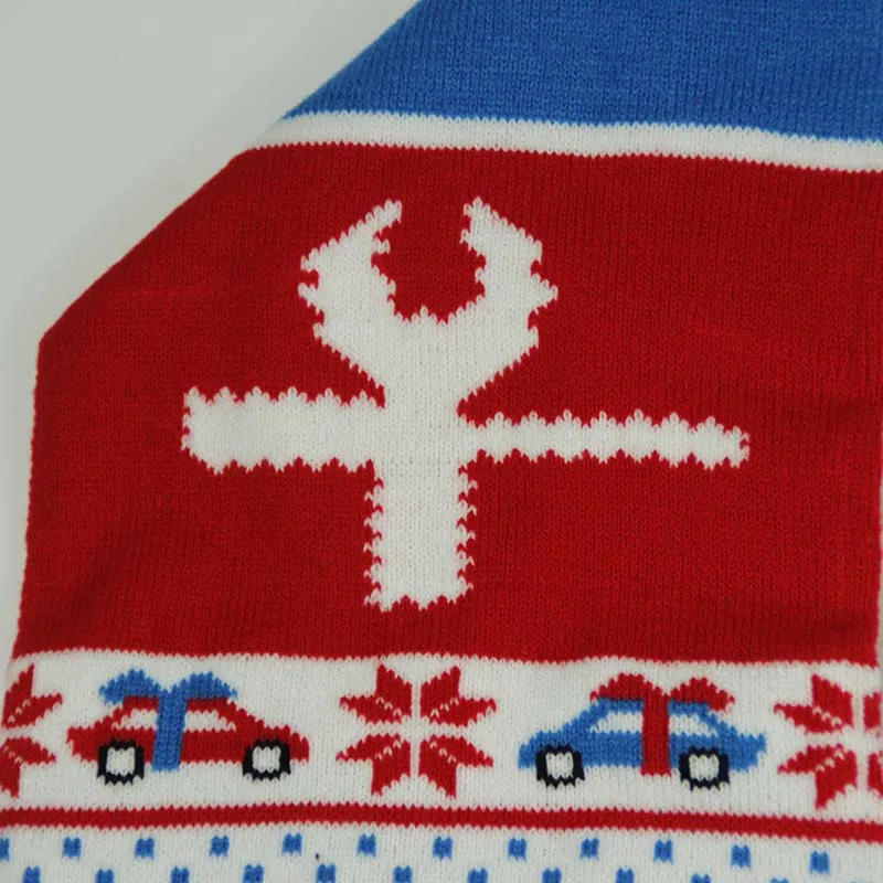 BSCI certificate factoryOEM winter cotton jacquard custom knit christmas scarf