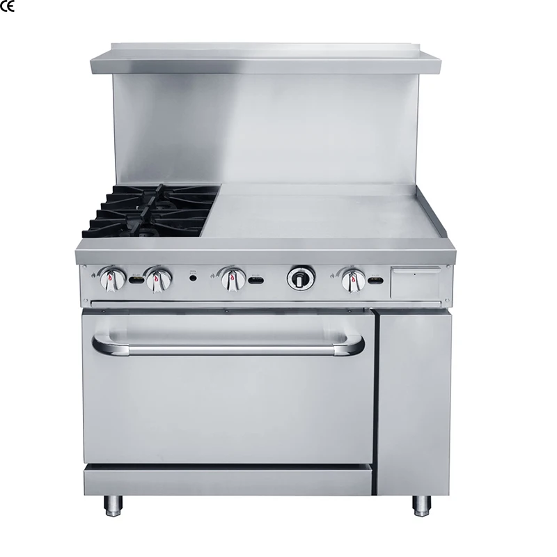 USA Market Gas Range Combination Gas Ranges 2 Gas Burners Stainless Steel Stove with Oven New Design Range