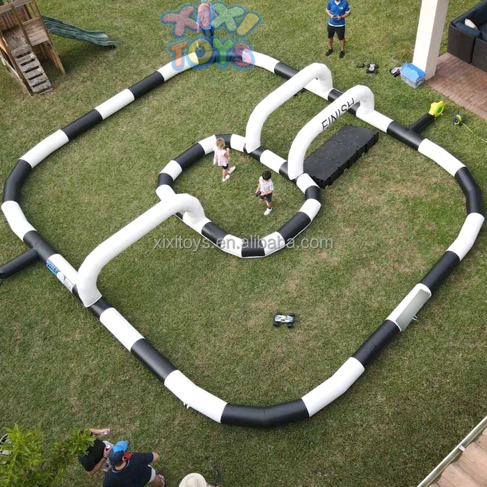 XIXI TOYS 2021 Custom Indoor Outdoor Kiddie Sport Games PVC Inflatable RC Race Track for Sale