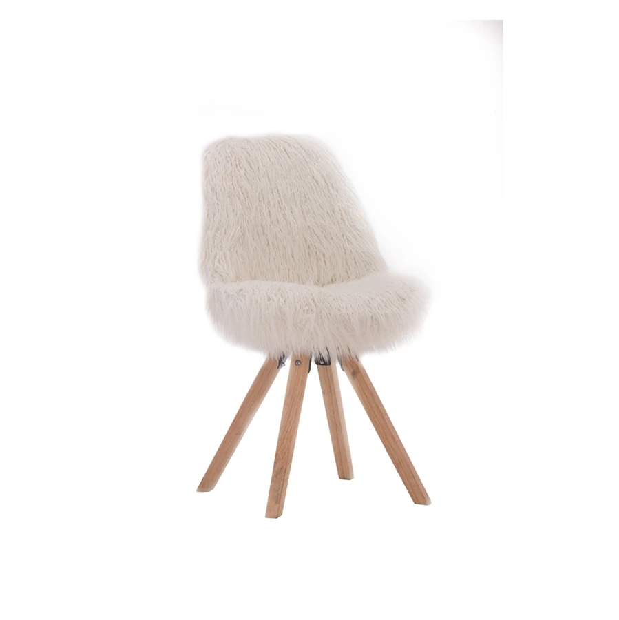 Promotional Top Quality Plastic With Mongolian Fur Furniture Office Modern Leisure Chair