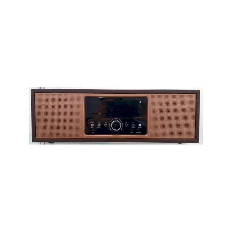 Professional Wholesale Oak Black Walnut Portable CD Players With Dual Alarm Clock