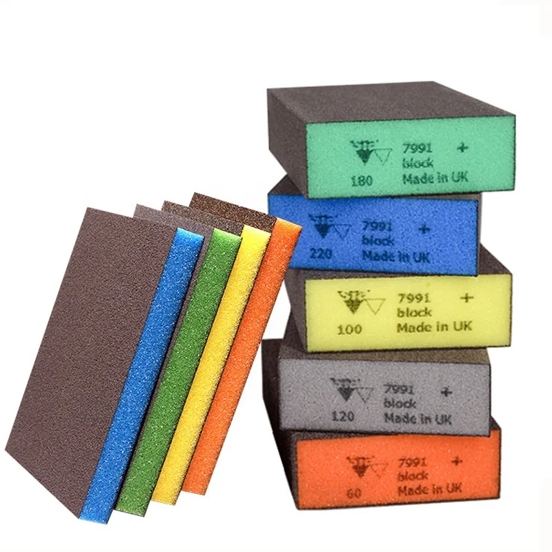 10 Pack Sanding Sponge, Washable and Reusable Sanding Block for Wood Drywall Metal Glasses Coarse/Medium/Fine/Superfin