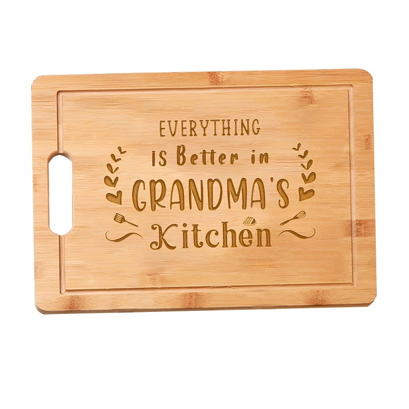 Custom Engraved Personalized Vintage Rustic Fruit Vegetable Meat Kitchen Bamboo Cutting Board bamboo Chopping Board