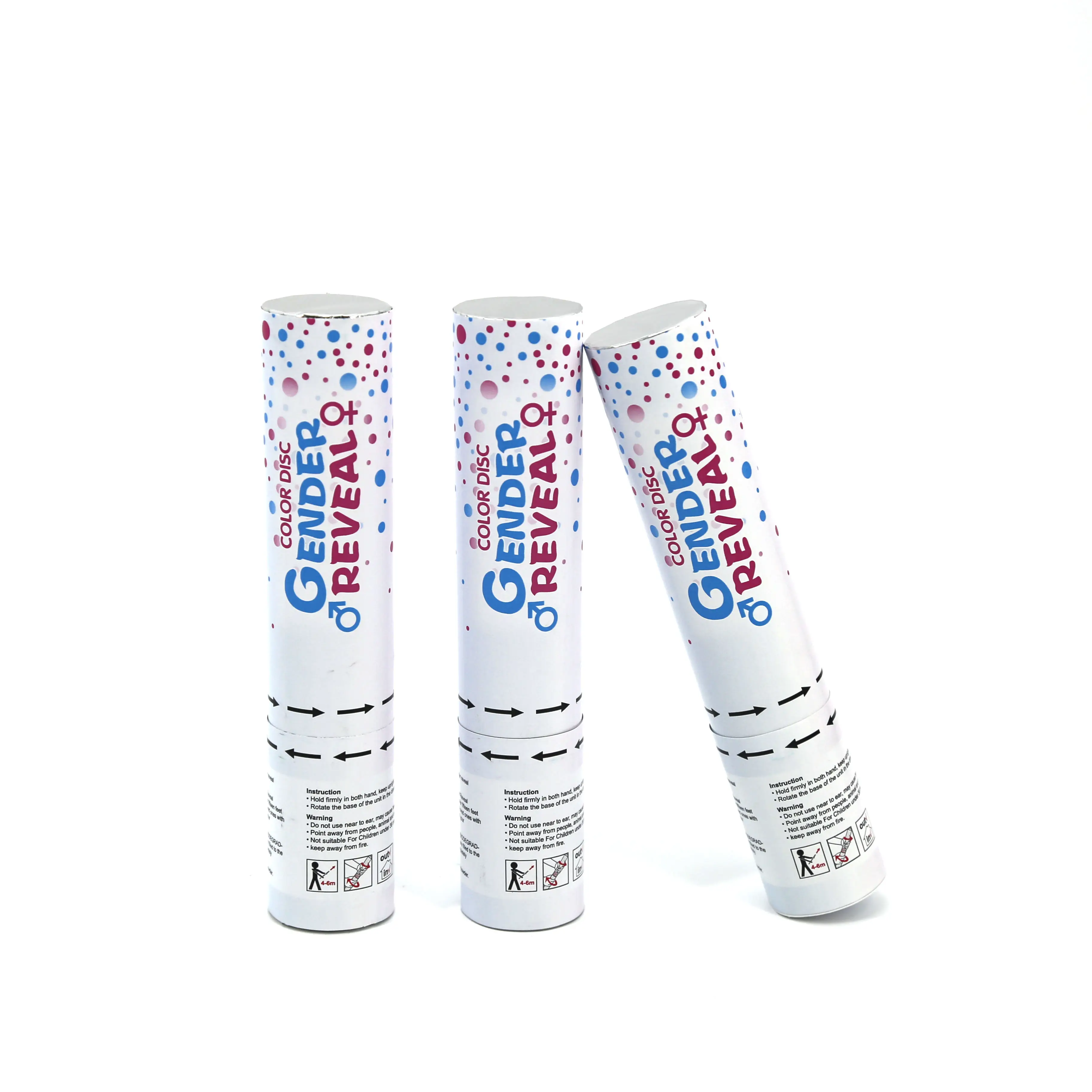 Eco Friendly Gender Reveal Pink Smoke Bomb Powder Paper Sticks Party Popper Confetti Cannon
