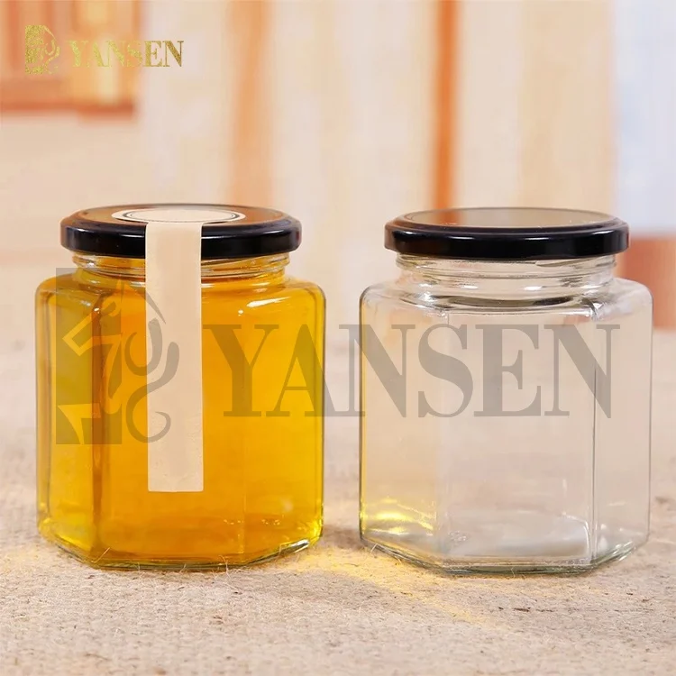 China Supplier Custom 45ml 730ml Clear Empty glass jars and bottles luxury glass food storage Honey Jar wholesale