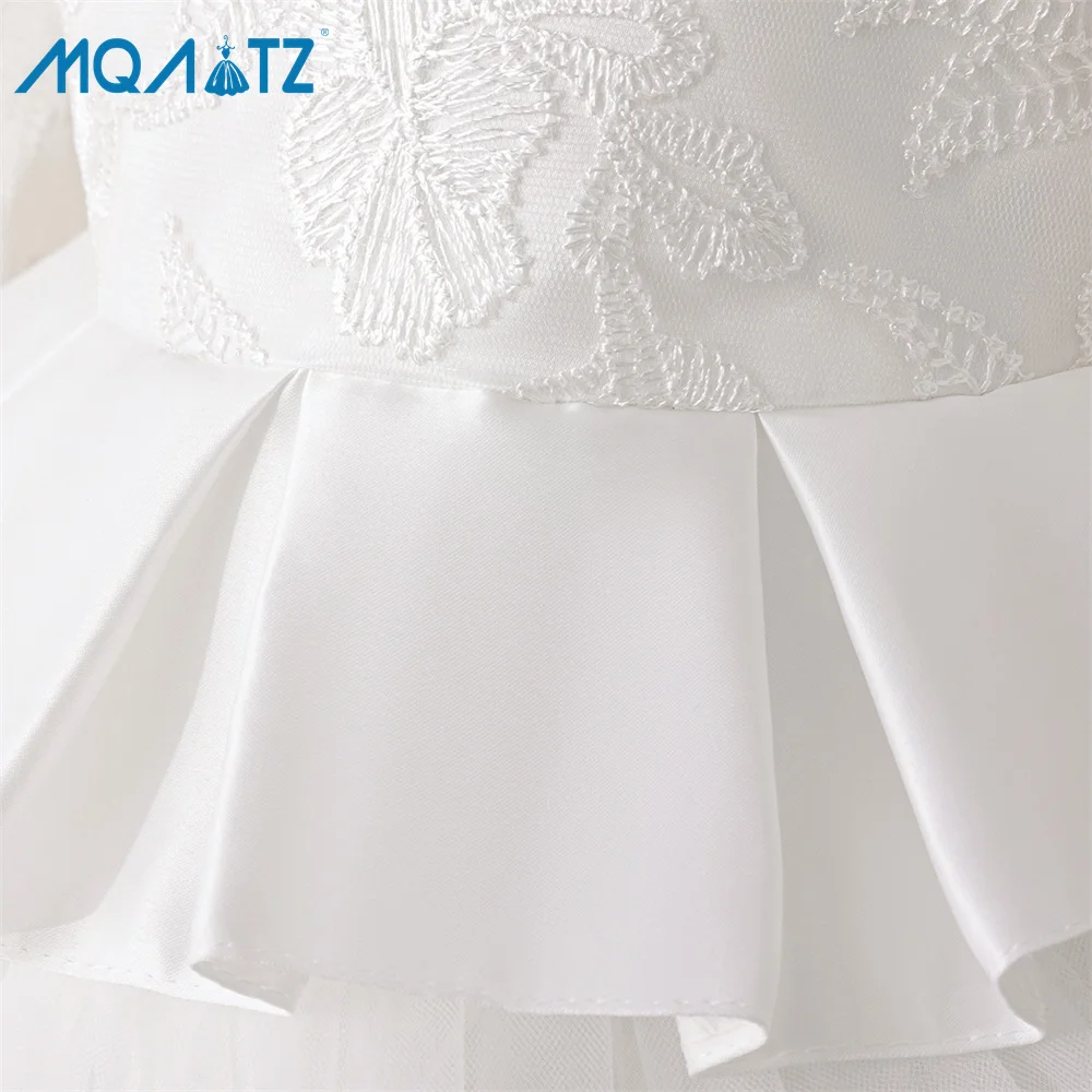 MQQATZ Latest Kids Girls Birthday Party Wear Ball Gown 1 Year Toddler Baby Beaded Dress