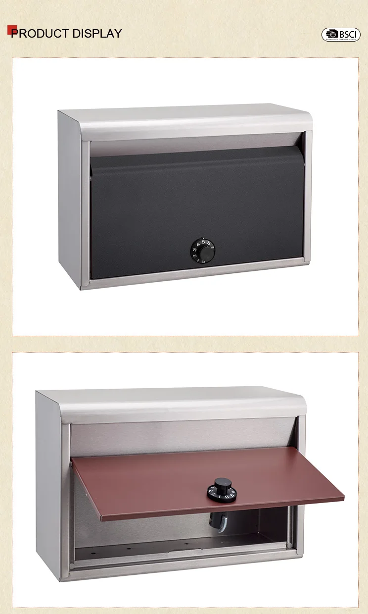 Classic Japanese Style  wall mounted  residential apartment decorated with galvanized sheet mailboxes