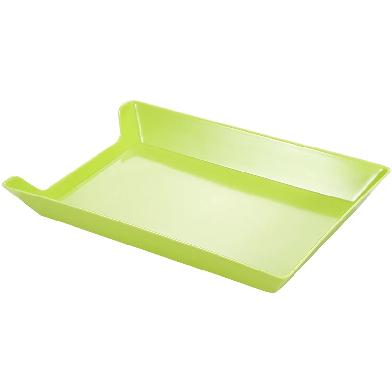 Colorful Rectangular Hot Pot Skewers Buffet Plastic Barbecue Plate Beef Barbecue Shop Melamine Plates For Restaurant
