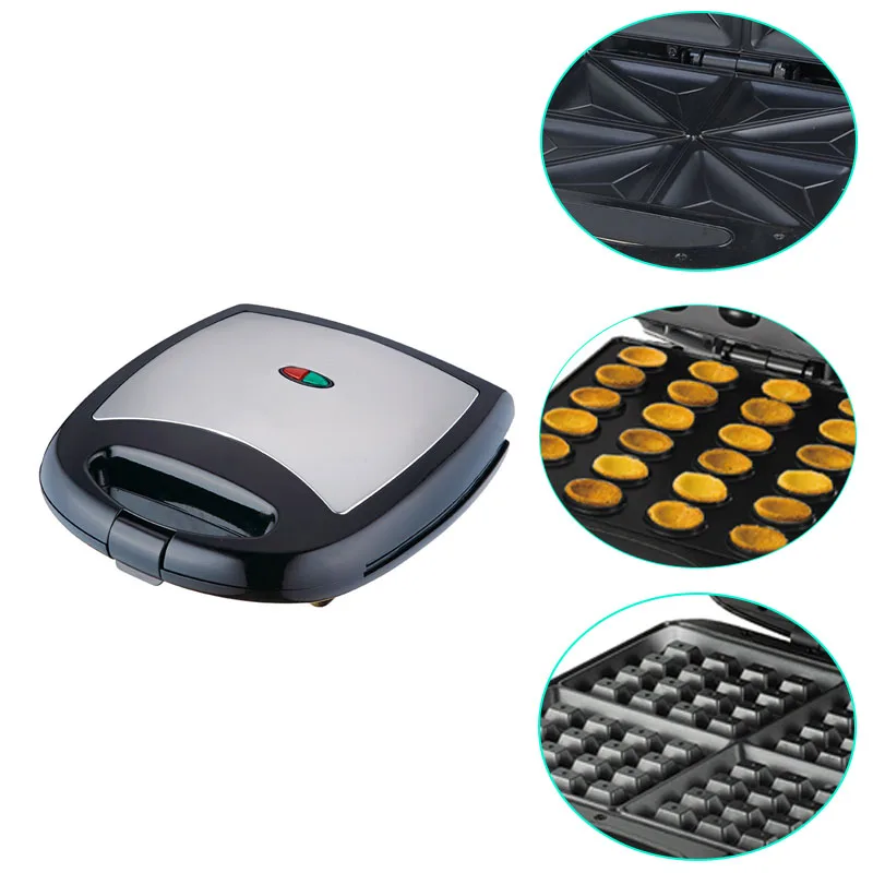 household high power 1200W stainless steel housing electric hot plate sandwich maker grill