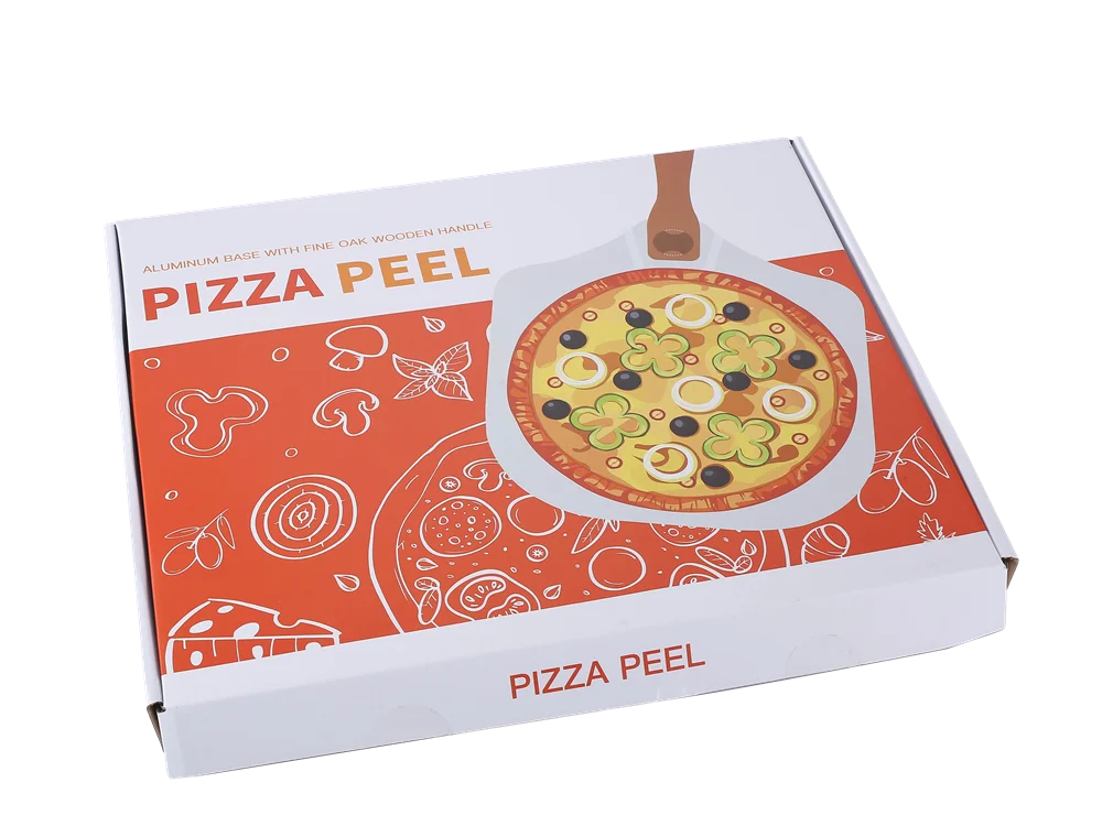 Manjia Stainless Steel Pizza Cutter Server Metal Pizza Turning Peel Set with Folding Wooden handle Accessories