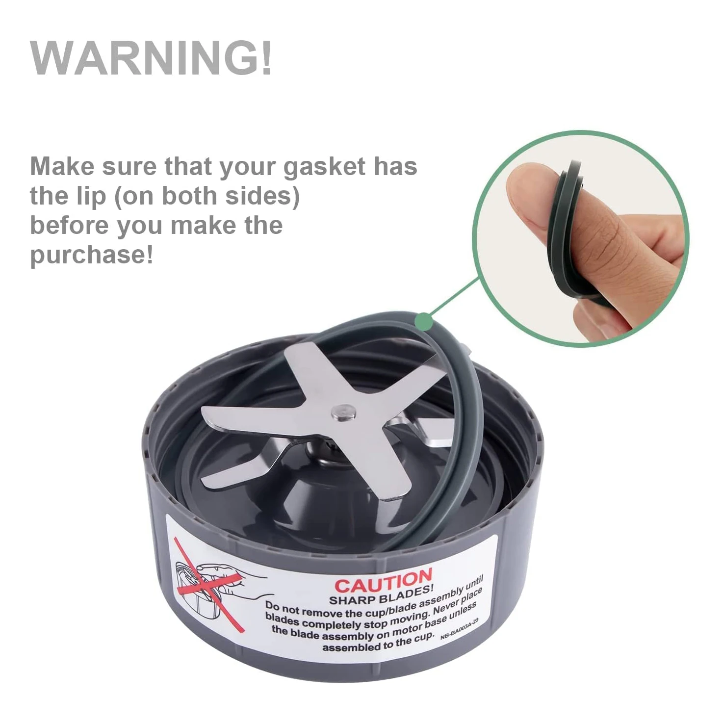 Silicone Seal Ring Replacement Parts Gasket Accessories Replacement Parts for Nutribullet Pro Blender 900 Series 900W and 600W