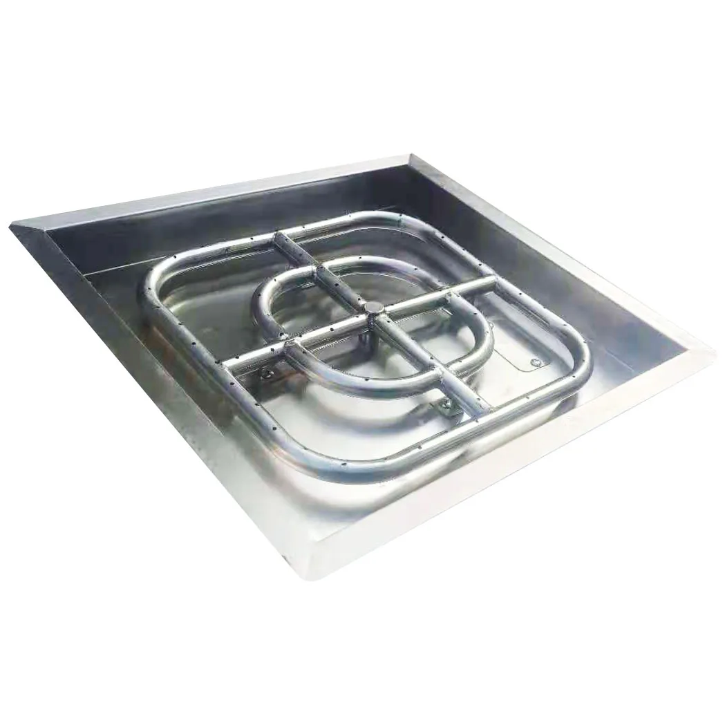 Square Gas Fire Pit Pan Propane Fire Pit For LPG Or NG indoor fire pit