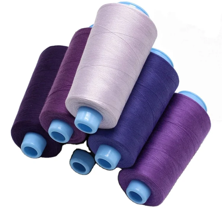 100% Polyester Sewing Thread Polyester Textured Yarn Overlock Thread W/O Twisting 150D/1