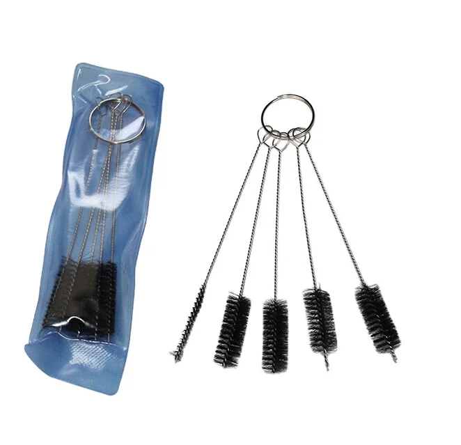 Набор кистей для чистки тату-наконечников Заводская щетка 5 шт. миниатюрная нейлоновая щетина набор татуировочной