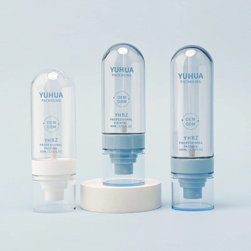 50ml 60ml 80ml 100ml Round Plastic Spray Bottle Recycled Plastic Skincare Packaging Moisturizing Setting Fine Mist Spray Bottle