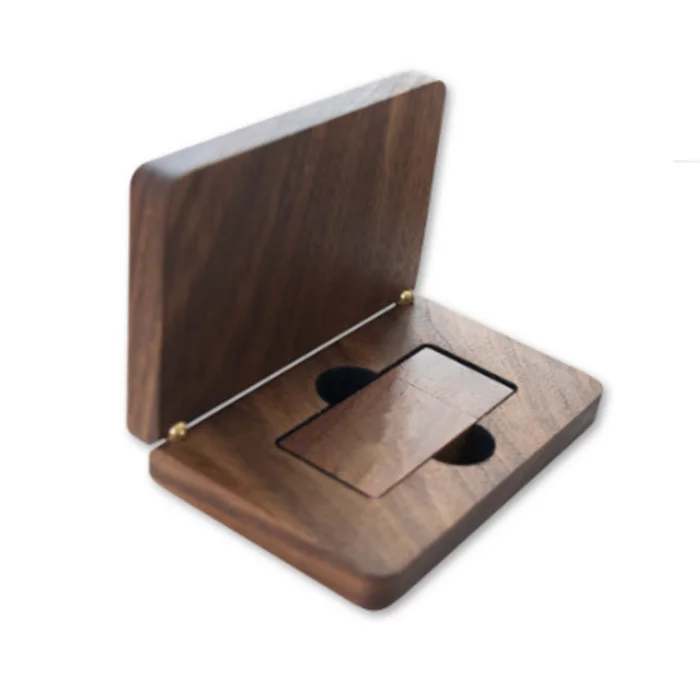 Luxury walnut wooden gift box of usb flash drive