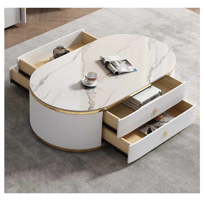 Living Room Furniture Tempered Glass Tv Stand Cabinet Set With 3 Large Drawers For The Bedroom