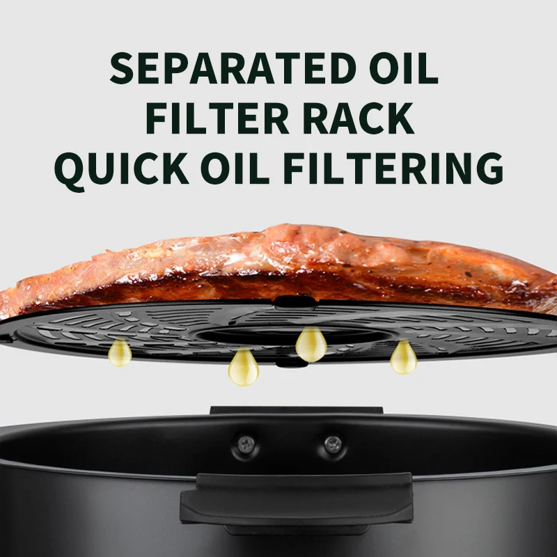Green Multipurpose Air Fryer 6L 1100 WATT visible air fryer for kitchen