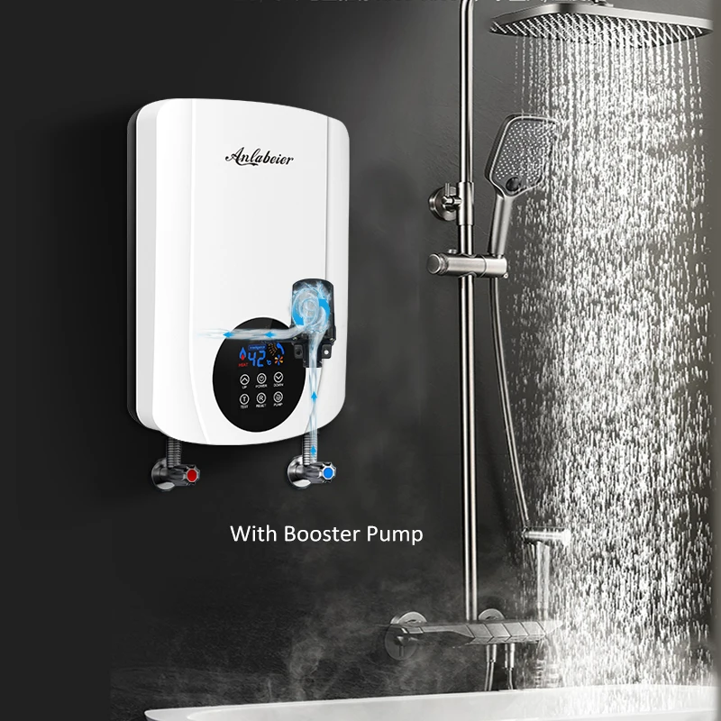 increase water flow new instantaneous hot electric shower head instant water heater with pump