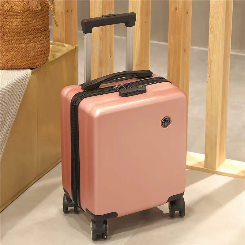 Universal Wheel Luggage 18 inch Travel Box Bag Rolling Luggage Large Capacity Trolley Boarding Password Suitcase