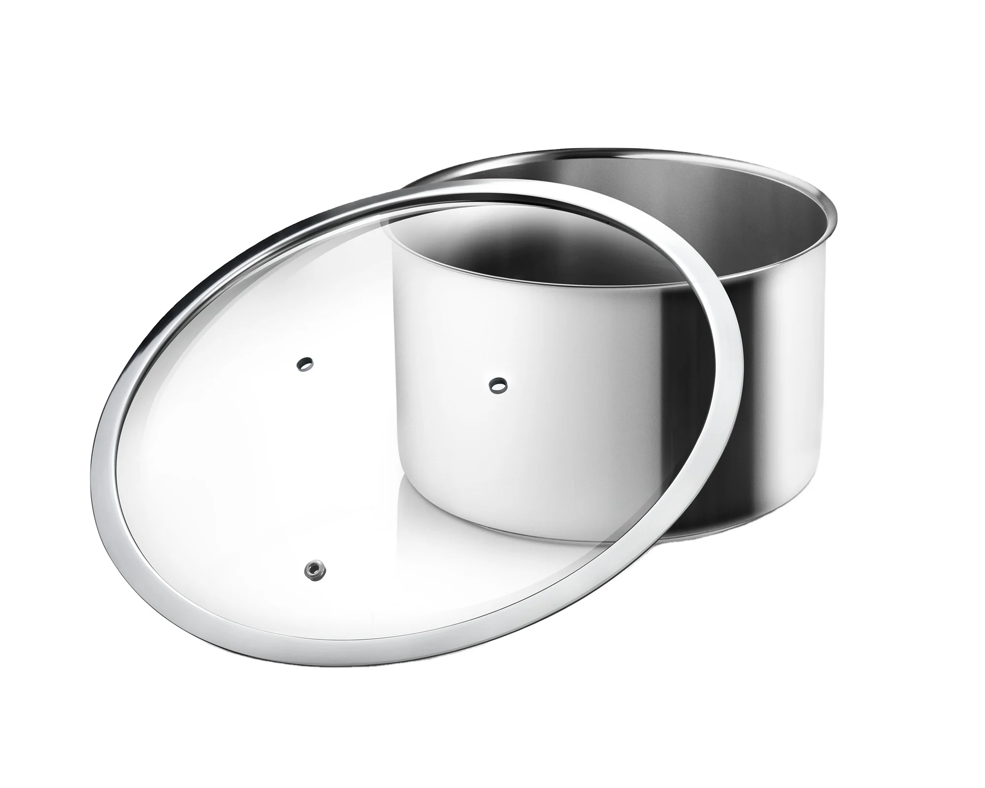 Eco-Friendly Stainless Steel Cookware Parts Tempered Glass Lid Handle for Cooking Pots and Pans Kitchenware Cover