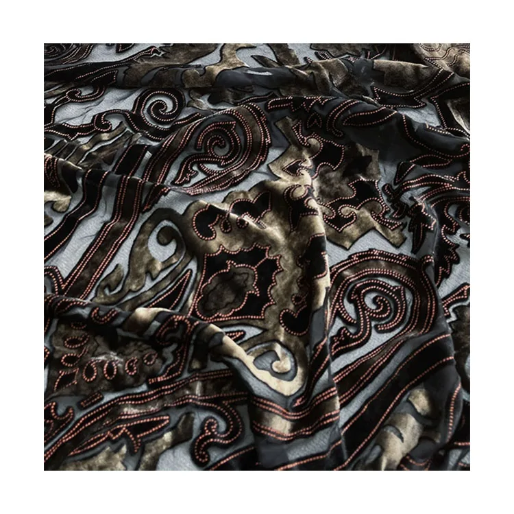 High Quality Silk Chiffon Cut-Out Floral Fabric for Skirts in Summer