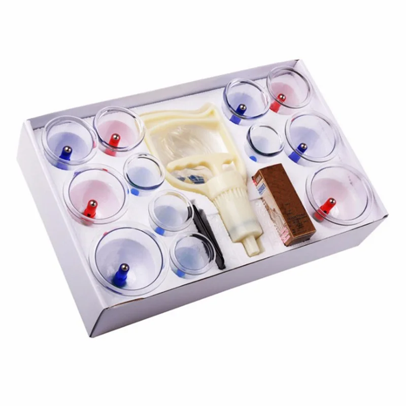 Chinese Traditional medicine 12 pcs self-manufacture cupping set vacuum cupping set