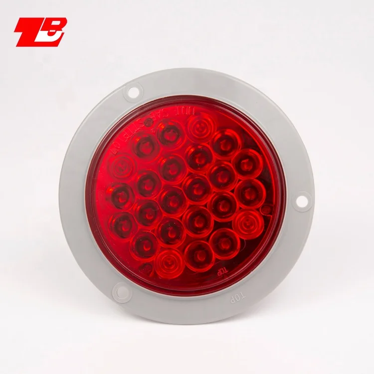 12v 24v Simi-Trailer Stop Turn Tail Light 4Inch Round LED Rear Lamp Brake Lamp for Truck Van Lorry Boat