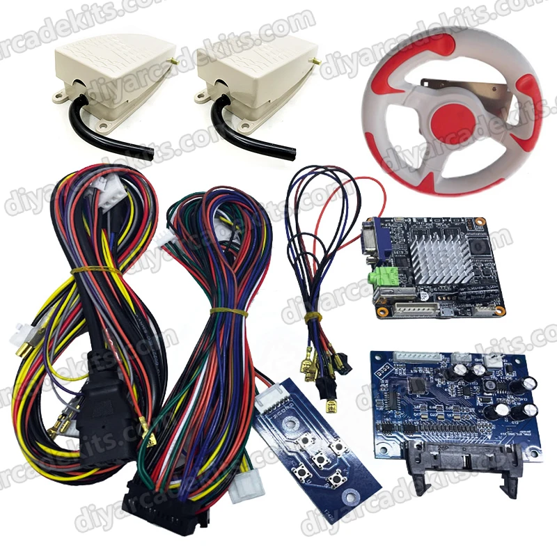 Children Arcade Simulation Car Racing Game Motherboard Amusement Game Machine Accessories FF91 Crazy Racing Kit