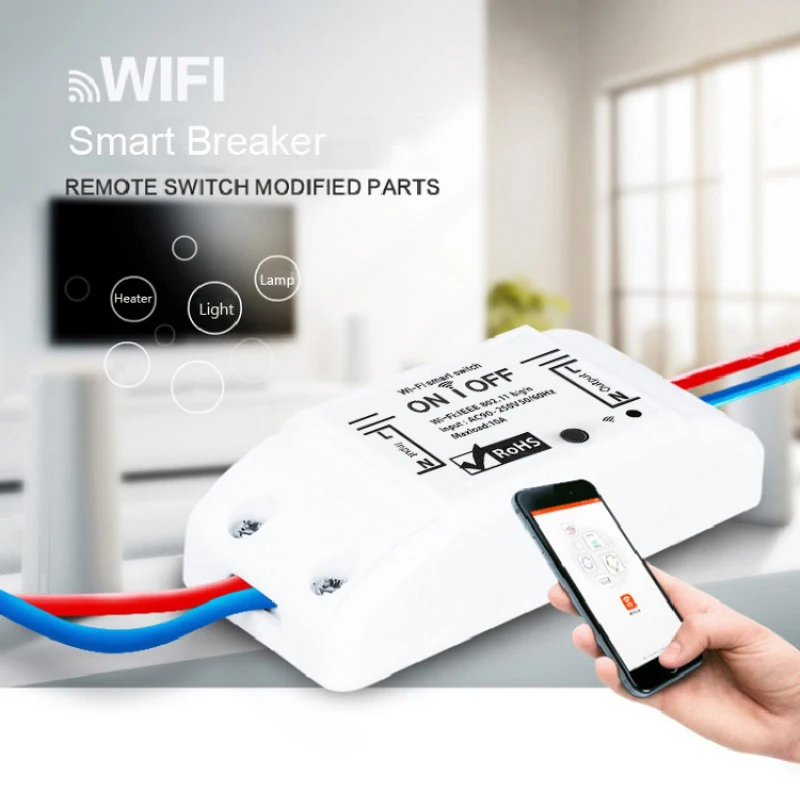 10A Интеллектуальный переключатель Wi-Fi пульт дистанционного управления для приложение Tuya Беспроводной Выключатель света мощность умный дом голосового