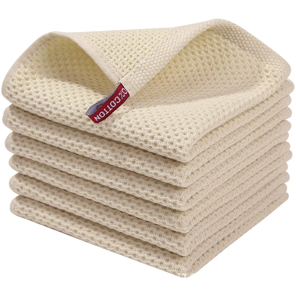 Honeycomb Waffle Kitchen Rag 100% Cotton Face Towel Square Towel