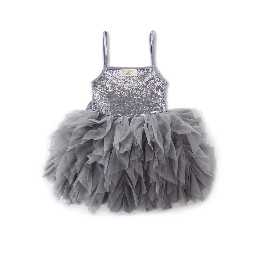 Summer girls princess dress high quality girls baby sequin big bow birthday party dress design
