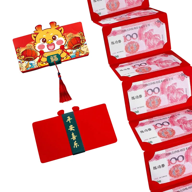 Chinese New Year Red Pocket 2024 Dragon Lucky Money Cartoon Creative Children Chinese Lunar New Year Gift