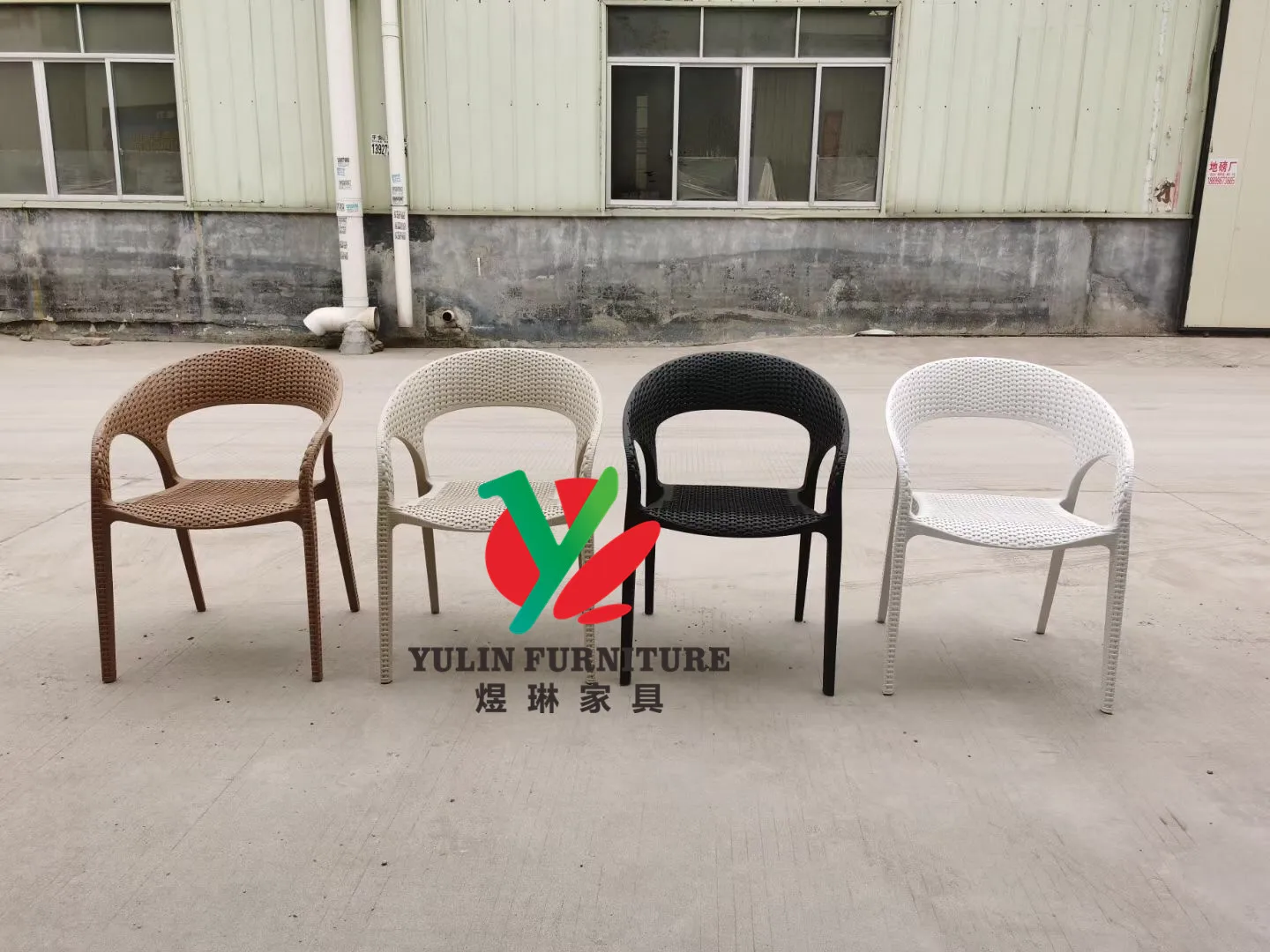 Restaurant coffee shop PP plastic stackable white plastic chair