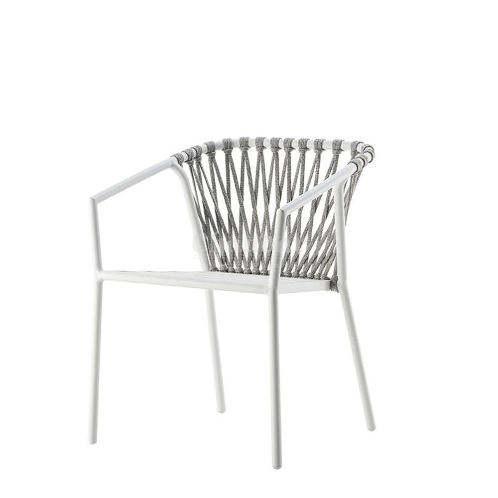 Открытый обеденный веревочные стулья алюминиевый садовый стол и стул уличная мебель садовый набор