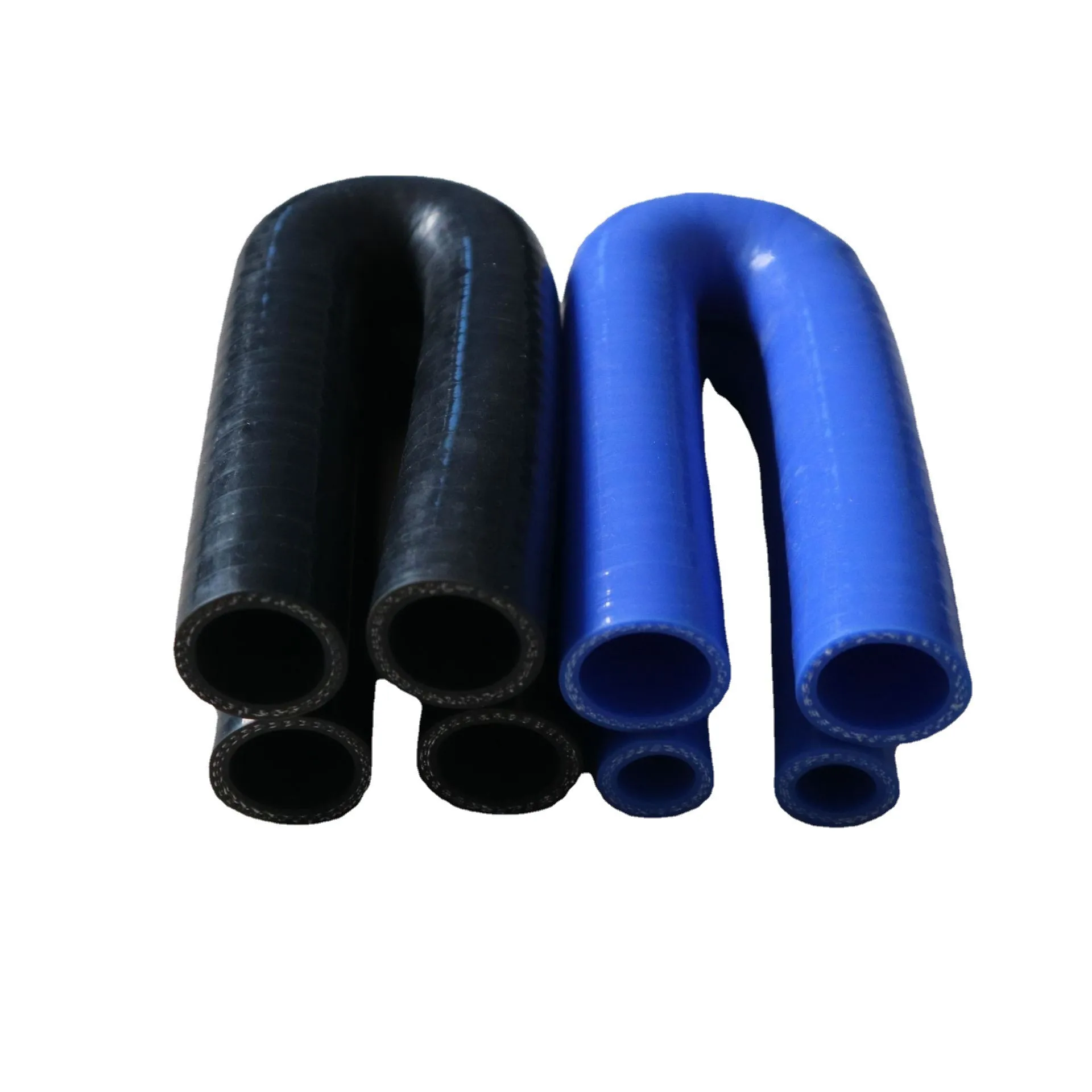 High Performance Heat resistant U T S shape braided silicone hose 180 degree elbow silicon rubber hose