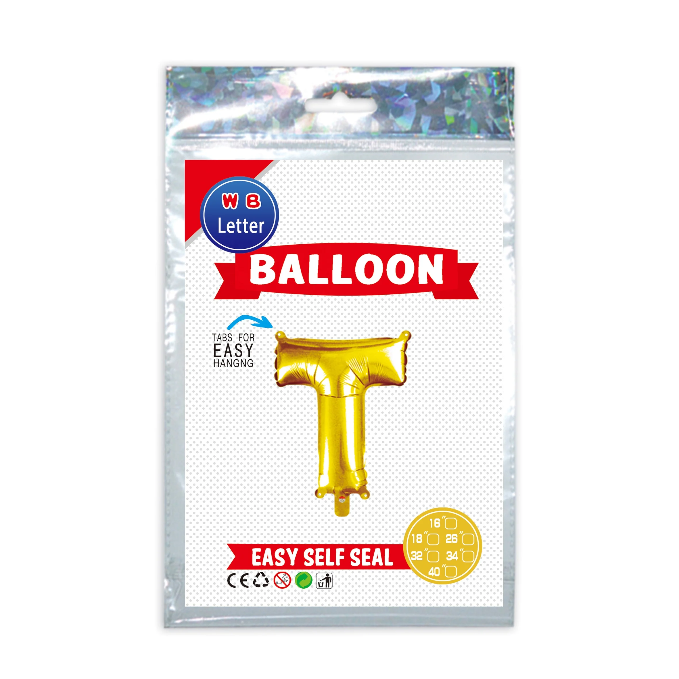 Happy Birthday balloon set 18 inch alphabet 12 gold combination balloon set