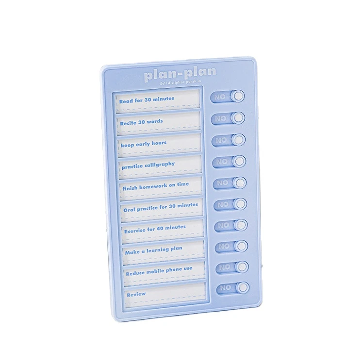 Горячий новый продукт многоразовый контрольный список дел ежедневный планировщик пластиковая доска карта ответственности за поведение