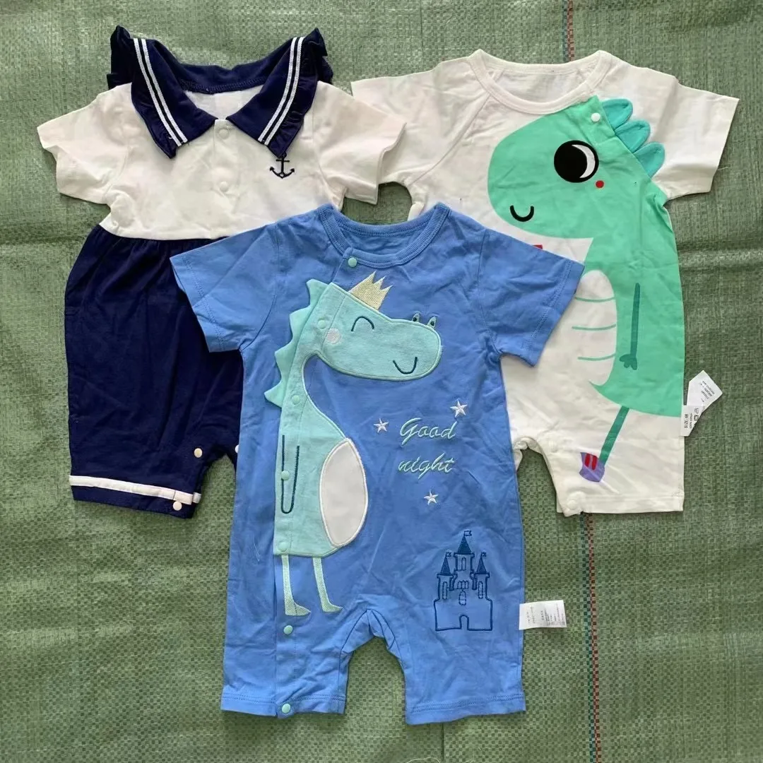 Branded Apparel stock original surplus overruns leftover baby wears baby creeper bodysuit romper stock