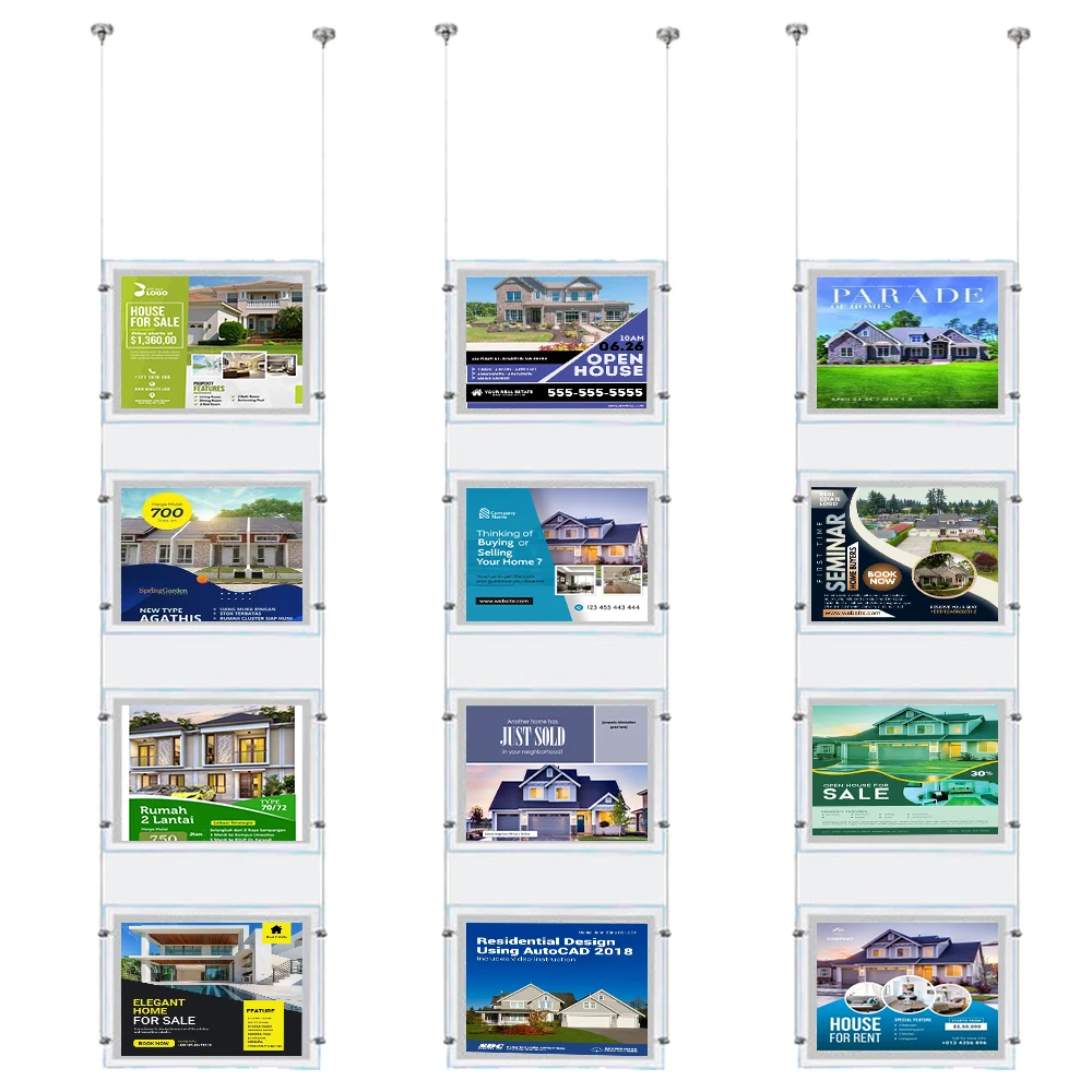 A1 A2 A3 A4 Advertising Light Boxes Led Lightbox Acrylic Light Box For Real Estate Window Displays