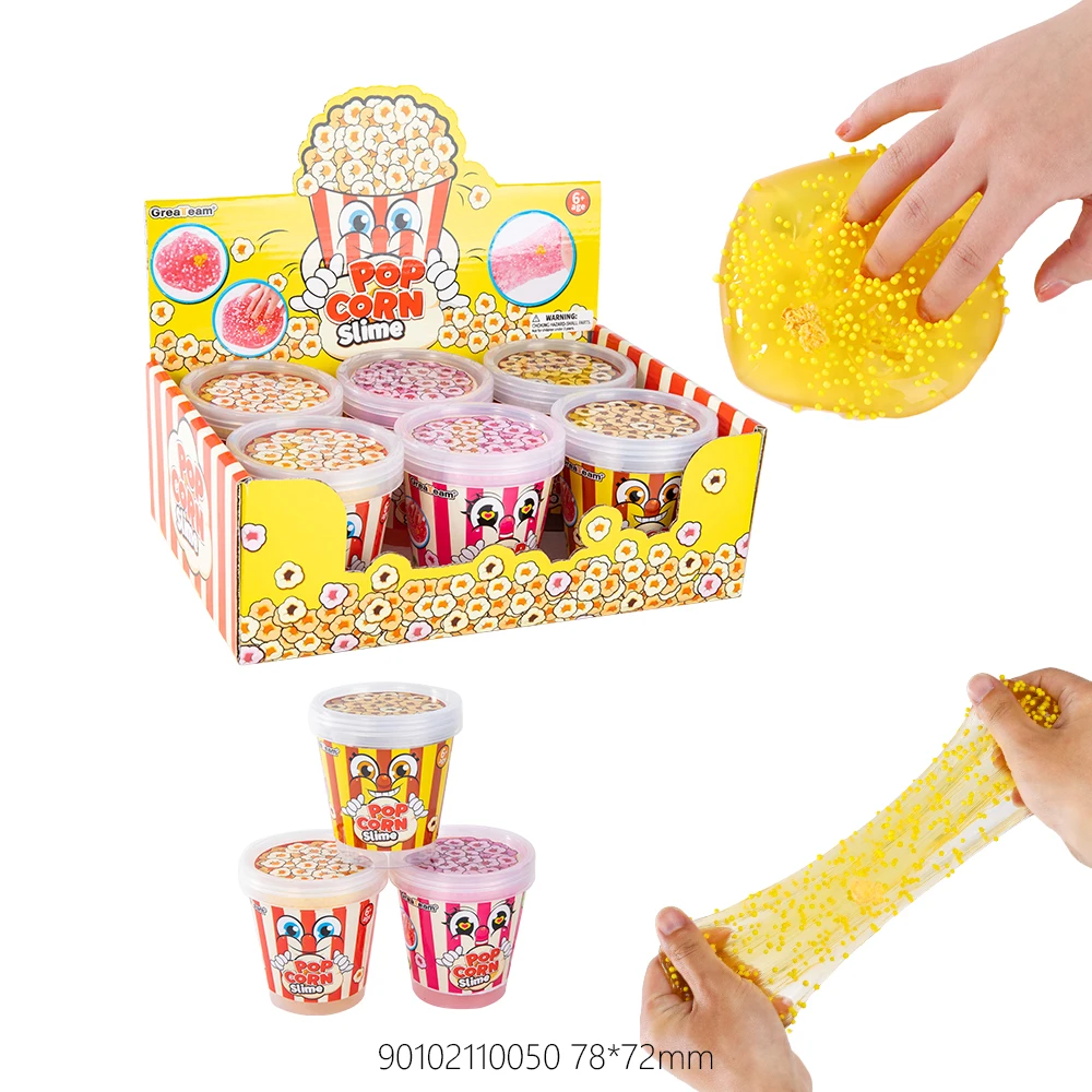 Delicious Pop Corn slime  DIY foam beads slime hot sale children crystal putty