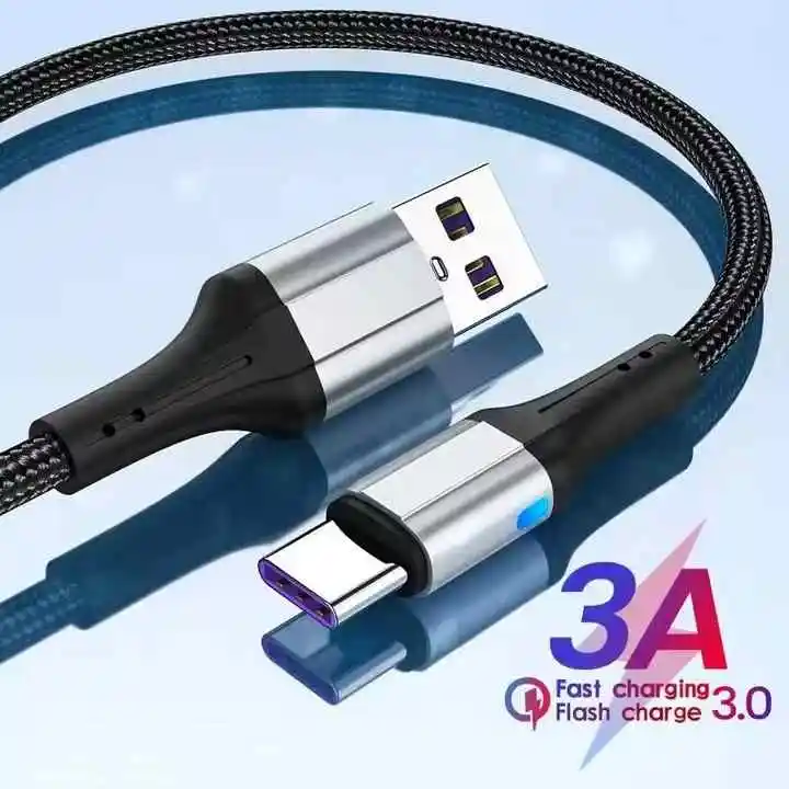 ODM 3.3ft нейлоновый Плетеный usb-кабель type-c зарядка быстрый для мобильного устройства Android мобильный телефон USB-кабель